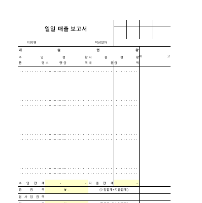 일일매출보고서